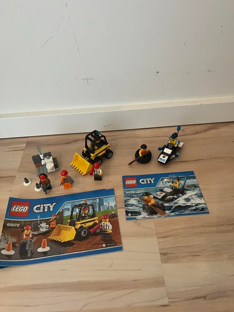 LEGO City Sets: Politieboot en Bouwplaats (60126, 60072), Kinderen en Baby's, Speelgoed | Duplo en Lego, Lego, Ophalen of Verzenden