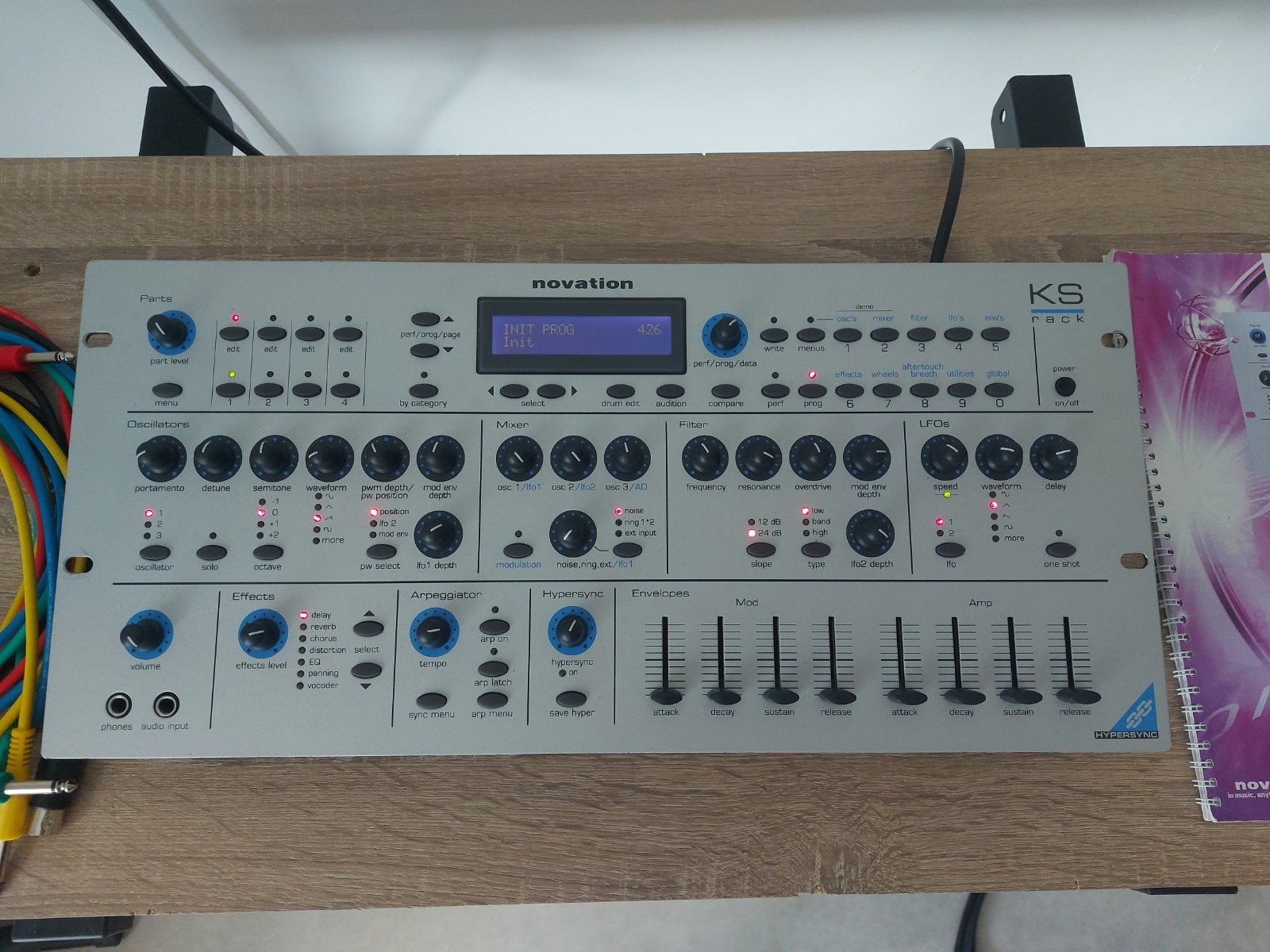 Novation KS-Rack met doos, handleiding en kabels, Muziek en Instrumenten, Novation, Zo goed als nieuw, Met midi-aansluiting, Overige aantallen