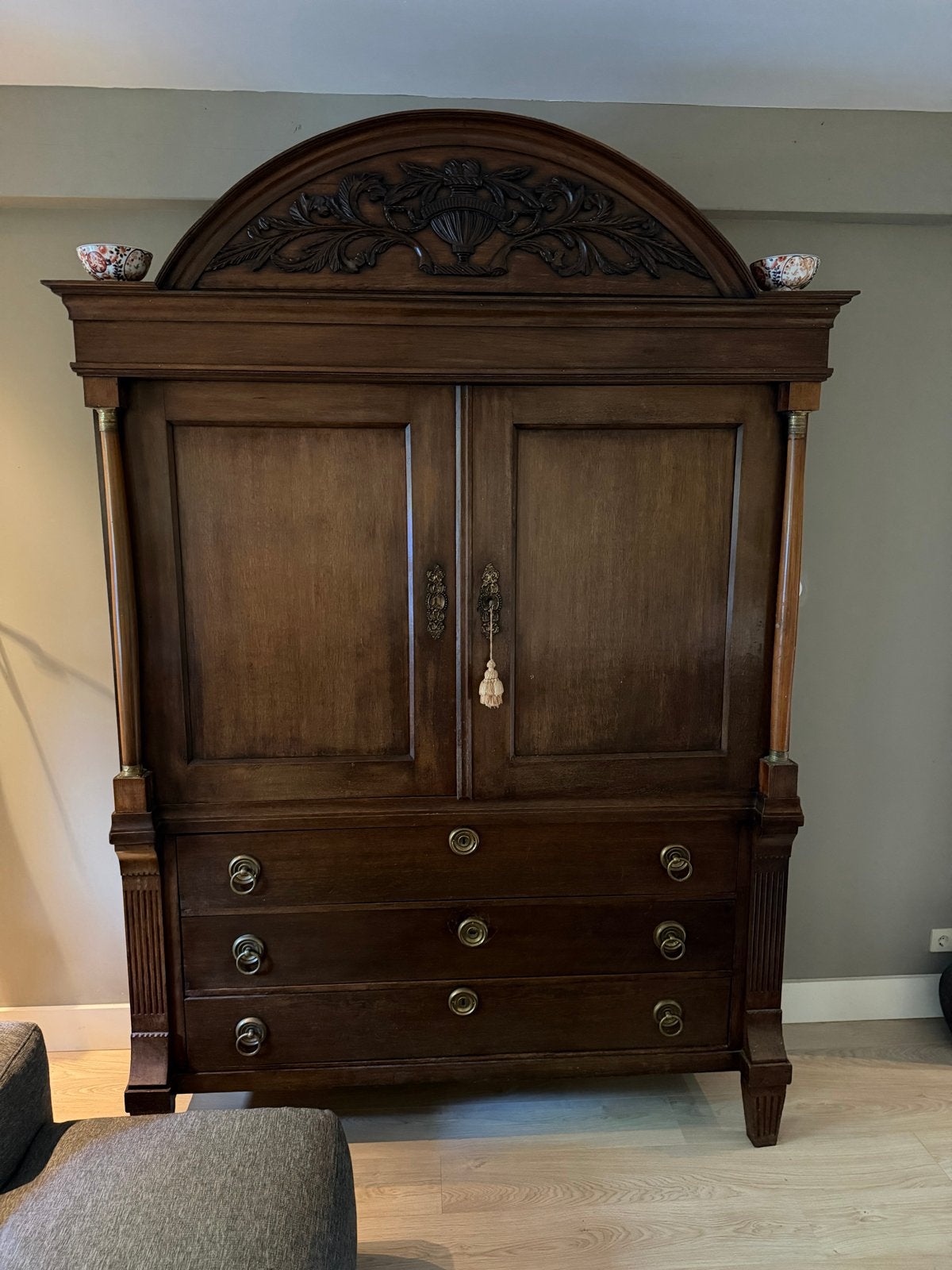 Drents kabinet eiken kast, Antiek en Kunst, Ophalen