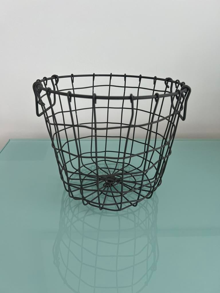 Metalen Draadmand - Industrieel Design, Ophalen of Verzenden, Zo goed als nieuw, Rond, Overige materialen