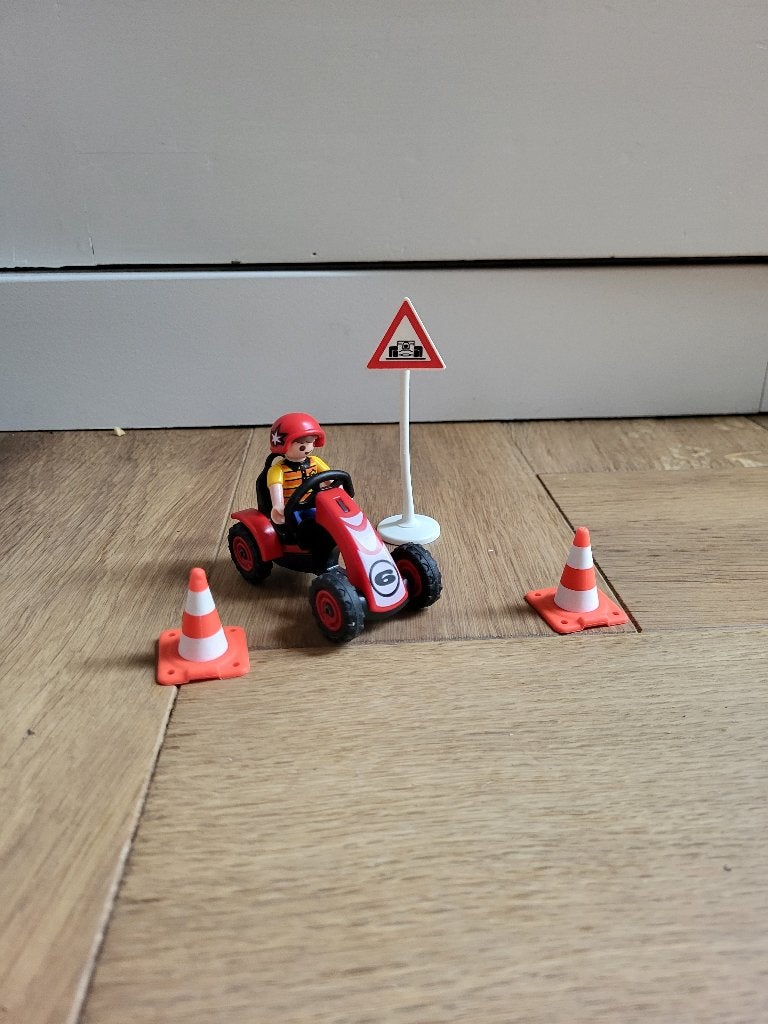 Playmobil Go-Kart met figuur en accessoires 4759, Complete set, Voertuig, Ophalen of Verzenden, Zo goed als nieuw