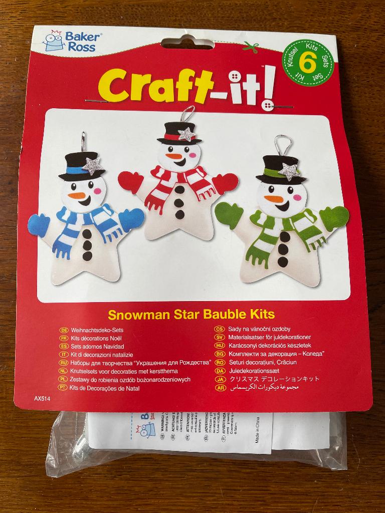 Knutselset "Sneeuwpoppen/Sneeuwmannen" Nieuw, Ophalen of Verzenden, Nieuw