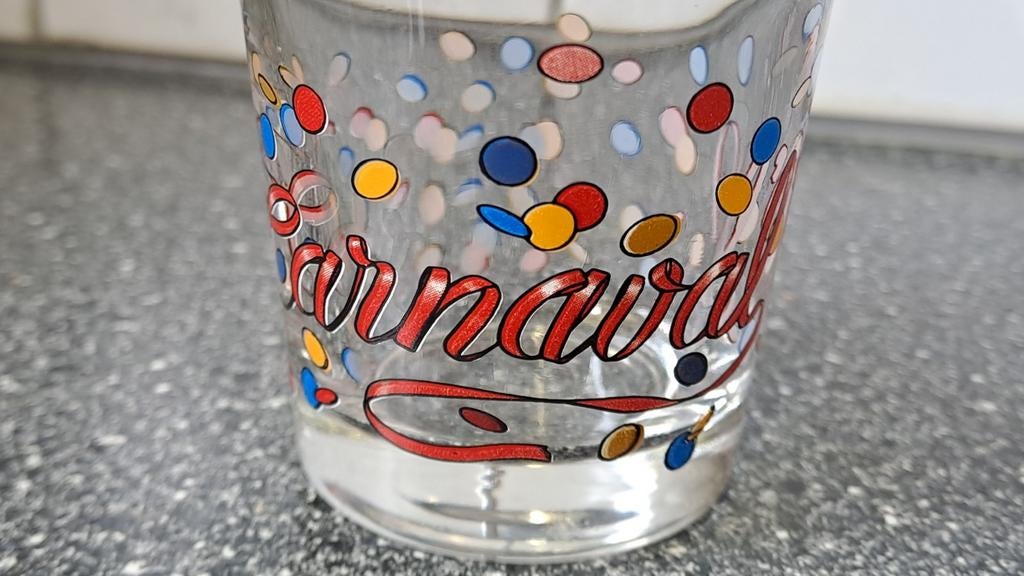 Vintage Amstel bier Carnaval glas '99 - uniek verzamelobject, Ophalen of Verzenden, Zo goed als nieuw, Glas of Glazen, Amstel