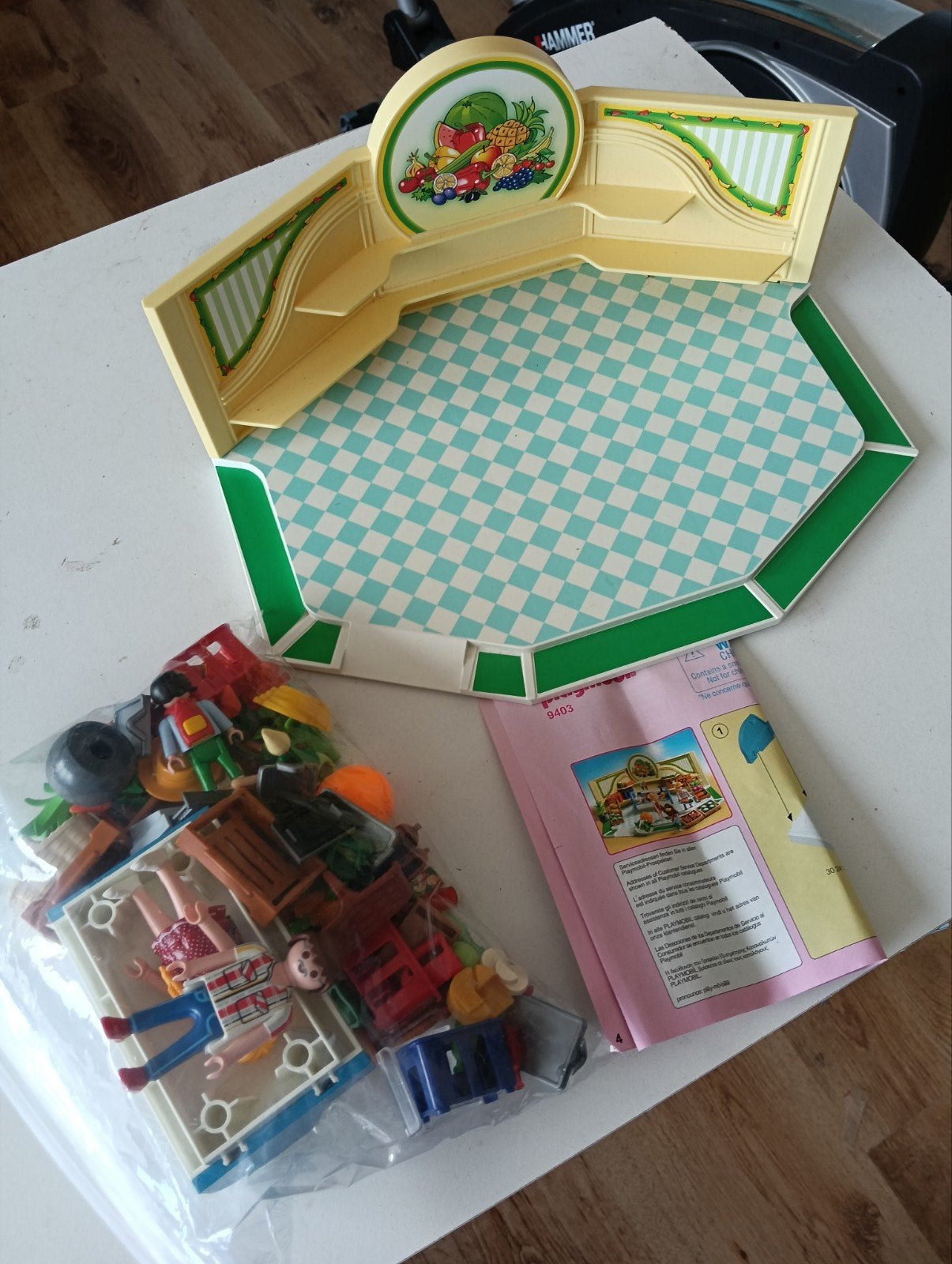 Playmobil Supermarkt 9403 met figuren en accessoires, Ophalen, Gebruikt, Gebouw, Complete set