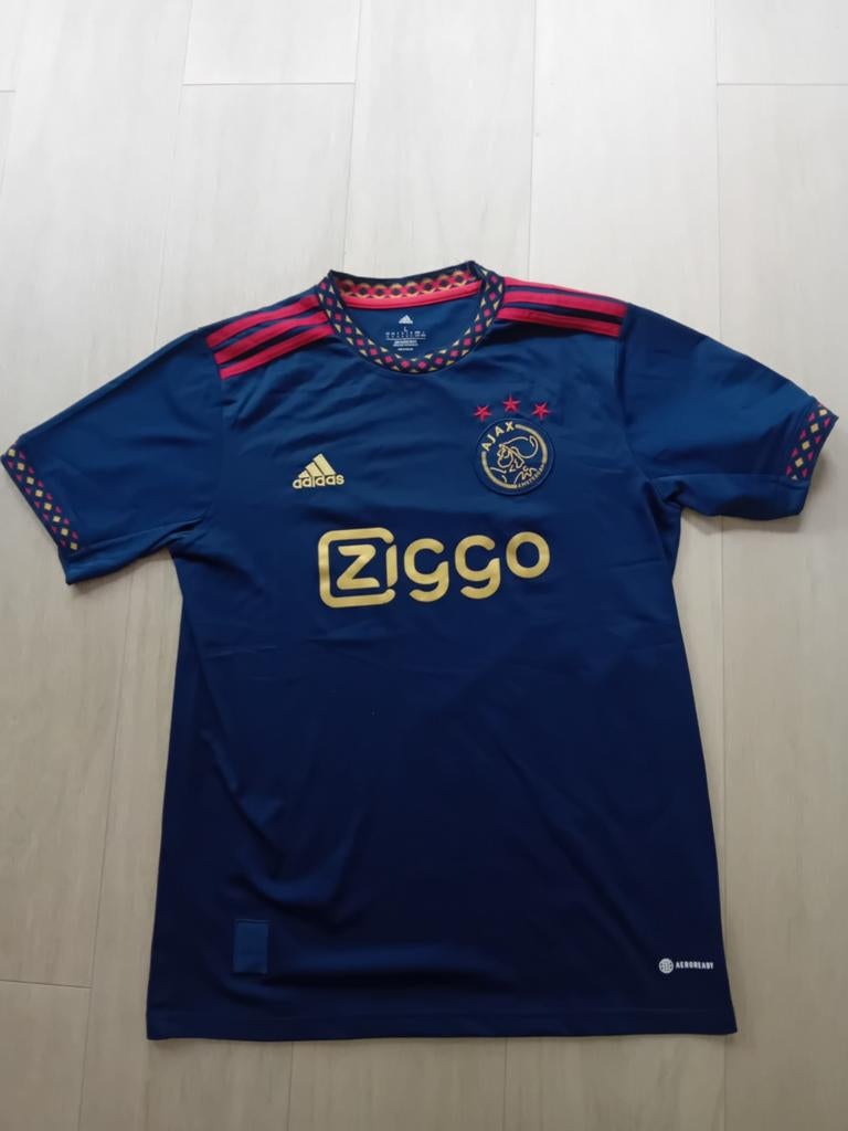 Ajax uitshirt 2022-2023 - Maat L, Maat 52/54 (L), Blauw, Ophalen of Verzenden, Zo goed als nieuw