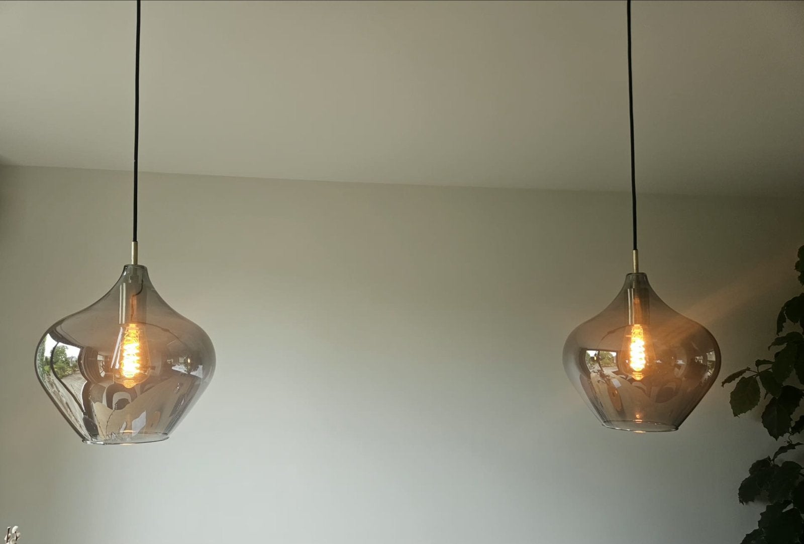 Moderne Rakel hanglampen van Light & Living met rookglas, Huis en Inrichting, Lampen | Hanglampen, Ophalen, Zo goed als nieuw