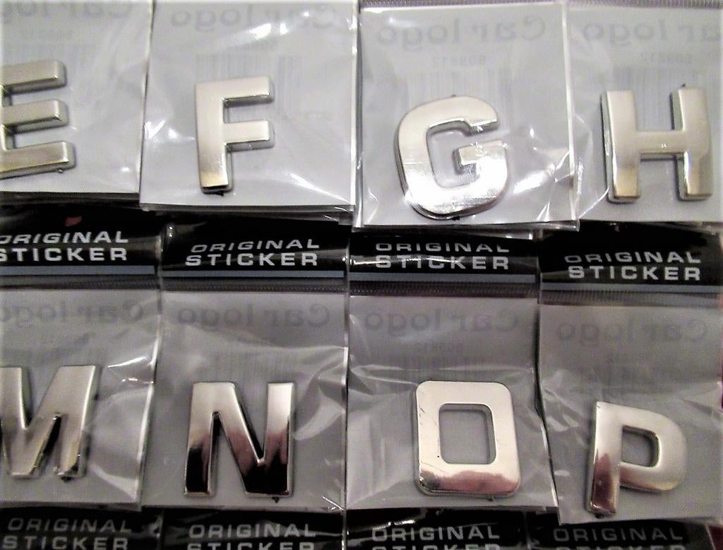 3-D Cijfers & Letters Chrome...voor alle doeleinden..Nieuw, Ophalen of Verzenden, Nieuw, Sticker