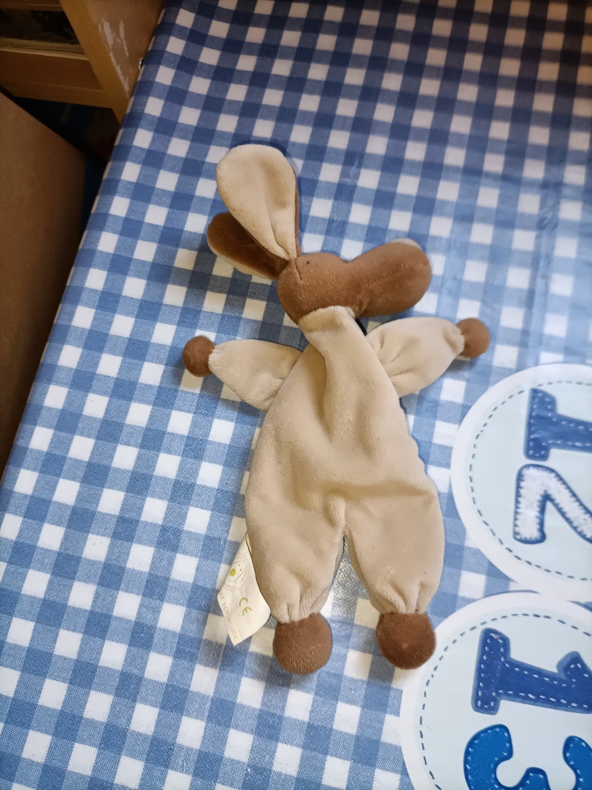 Evora hond knuffeldoekje met knisper 24 cm groot, Ophalen of Verzenden, Zo goed als nieuw, Hond