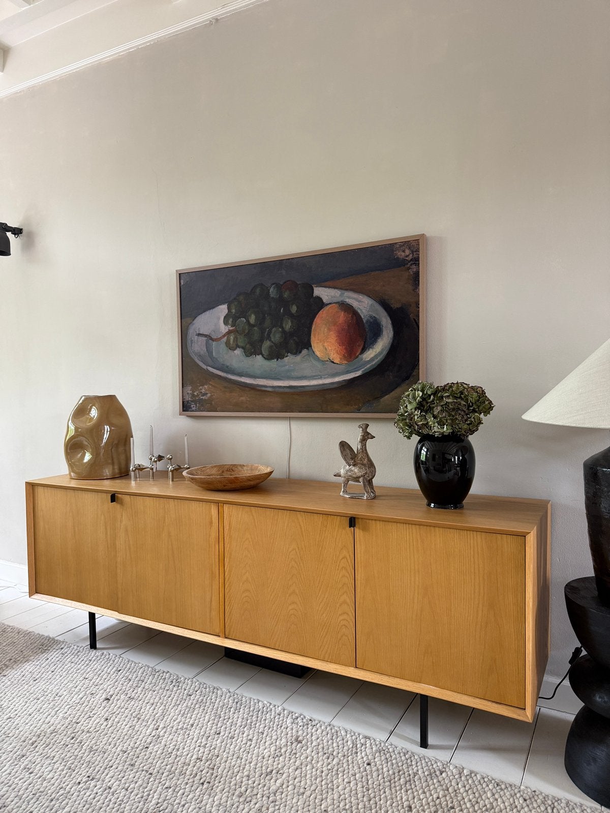 Mid century eikenhouten dressoir, Huis en Inrichting, 150 tot 200 cm, Eikenhout, Ophalen of Verzenden, Zo goed als nieuw
