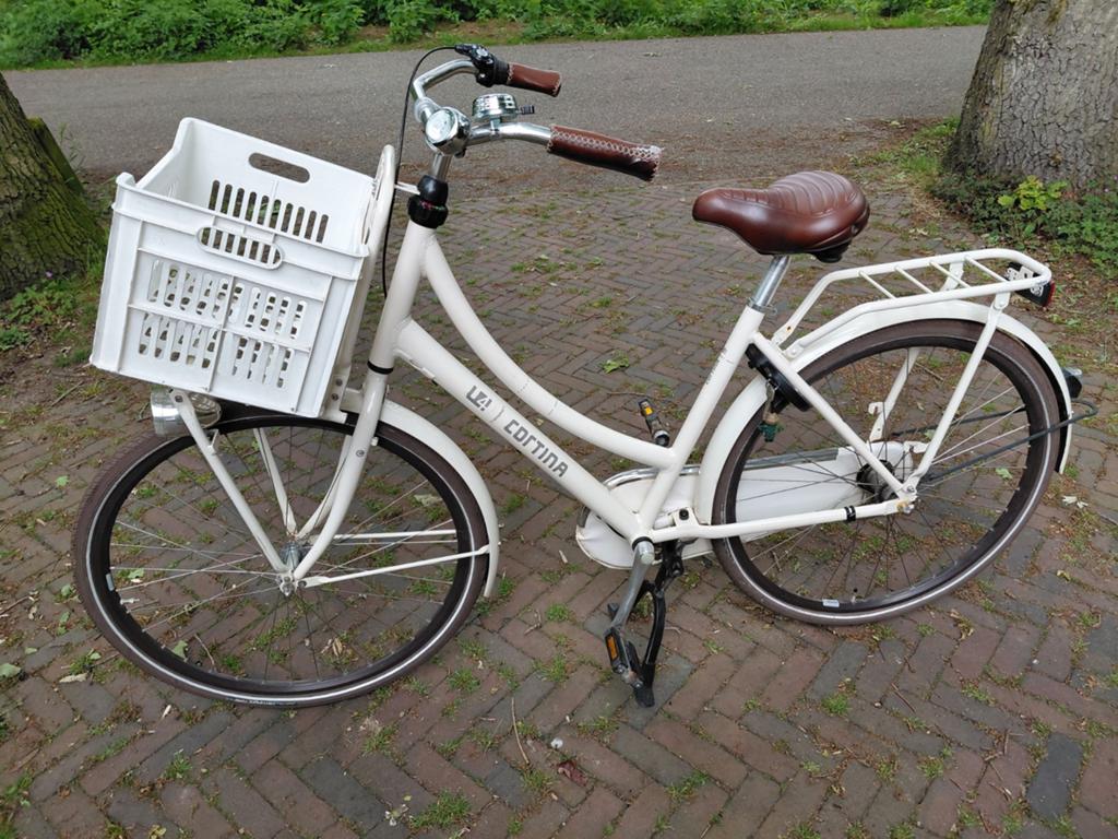 Cortina U4 Transportfiets Dames 28 inch 50 cm- Crème, Fietsen en Brommers, Fietsen | Dames | Damesfietsen, Terugtraprem, Gebruikt
