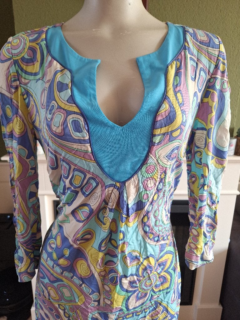 Giovane pastel kleuren jurk mt NL 38, Maat 38/40 (M), Overige kleuren, Verzenden, Zo goed als nieuw