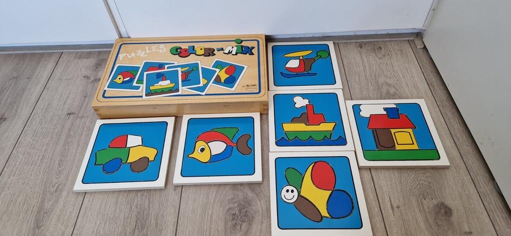 Houten Color-Mix Puzzels voor Kinderen rolf, Ophalen of Verzenden, 10 tot 50 stukjes, Van hout