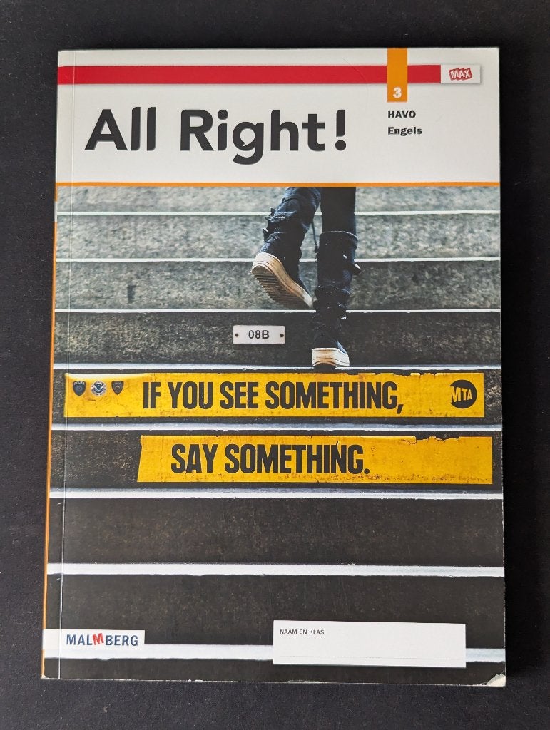 All Right! 3 havo Engels – release 3.1, Boeken, Schoolboeken, Ophalen, Engels, Malmberg, HAVO