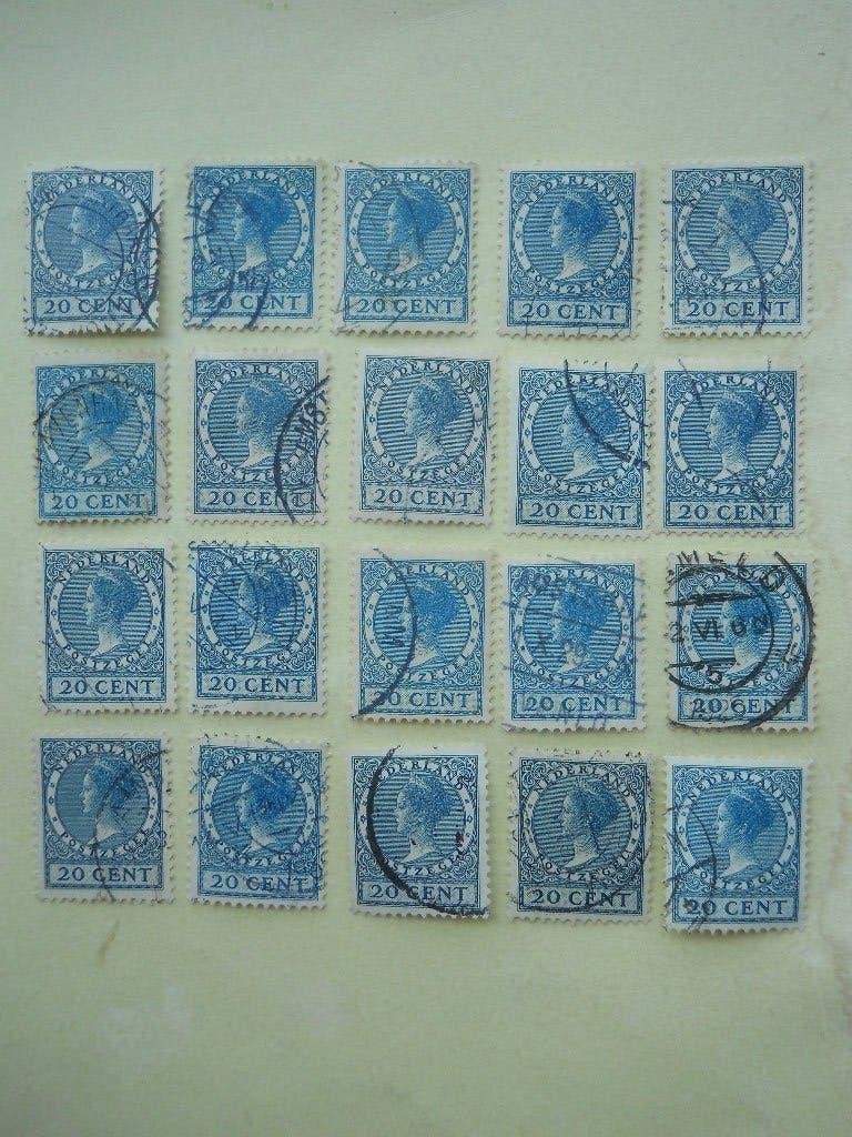 Nederland 1926 Kon. Wilhelmina 20 stuks Nvph.188 gestempeld, Ophalen of Verzenden, T/m 1940, Gestempeld