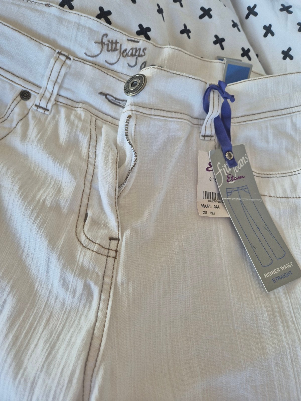 Nieuwe witte Fitt Jeans Etam spijkerbroek m44/32, Kleding | Dames, Spijkerbroeken en Jeans, Wit, Nieuw, Ophalen of Verzenden, Fitt Jeans Etam