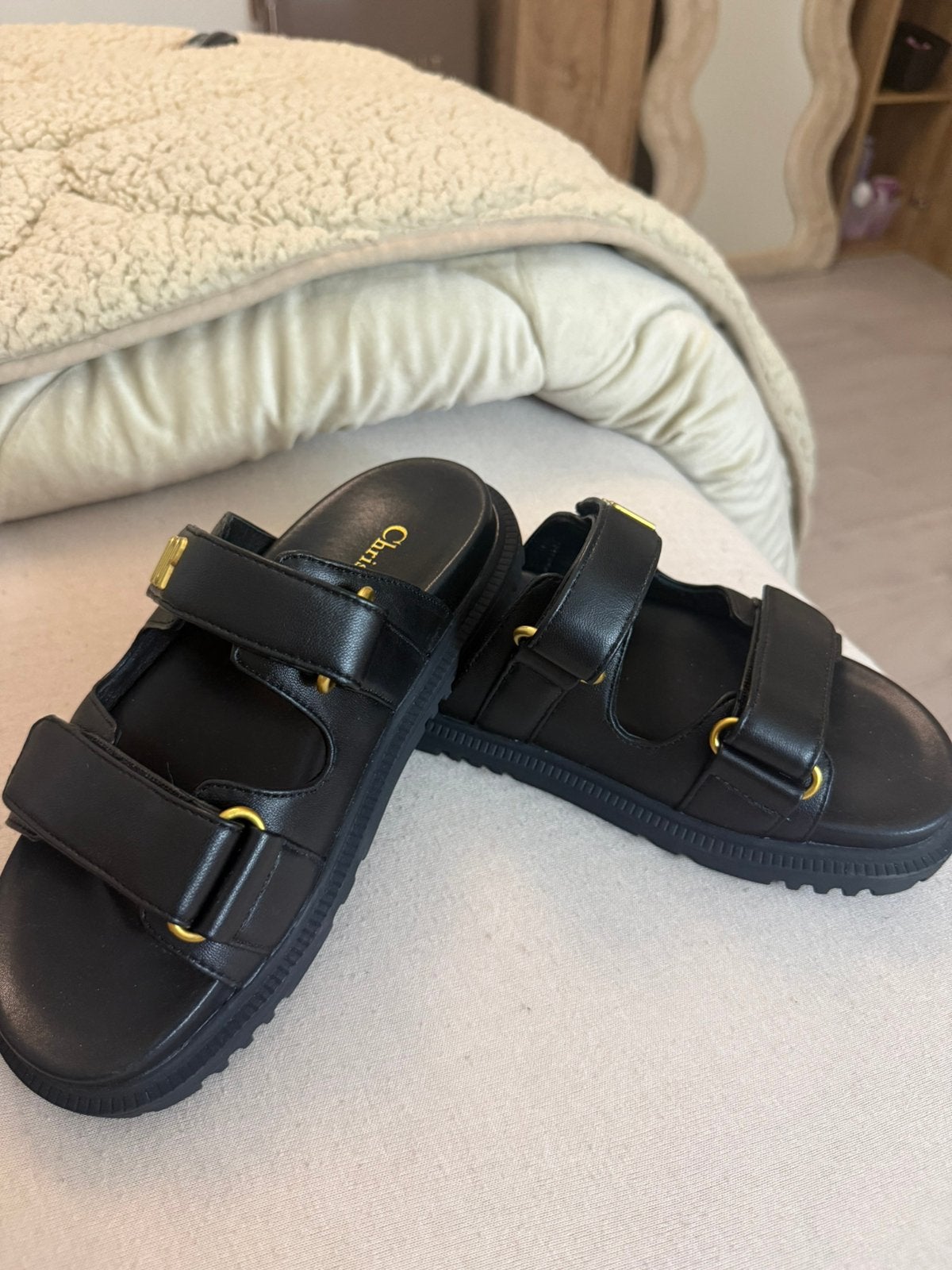 Dior sandals, Verzenden, Zo goed als nieuw, Zwart, Sneakers of Gympen