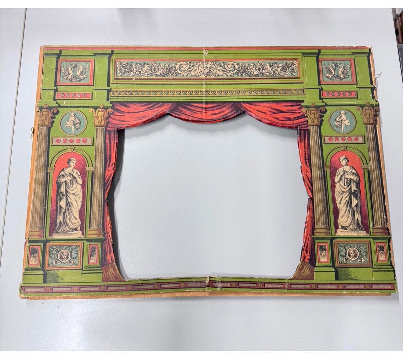 Puppet muppet & marionnette Antiek 1900 theater rand frame, Ophalen of Verzenden