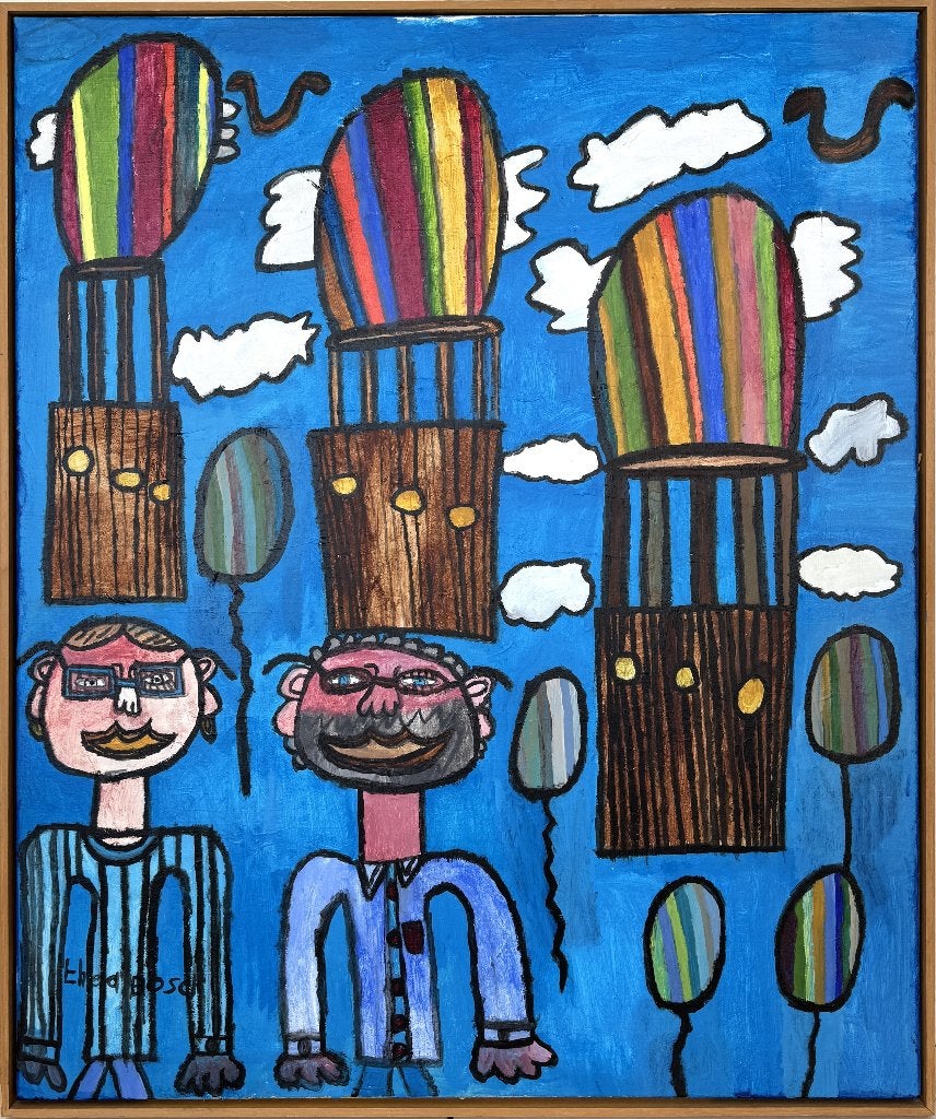 747. Acrylverfschilderij, Thea Bosch, Ophalen of Verzenden