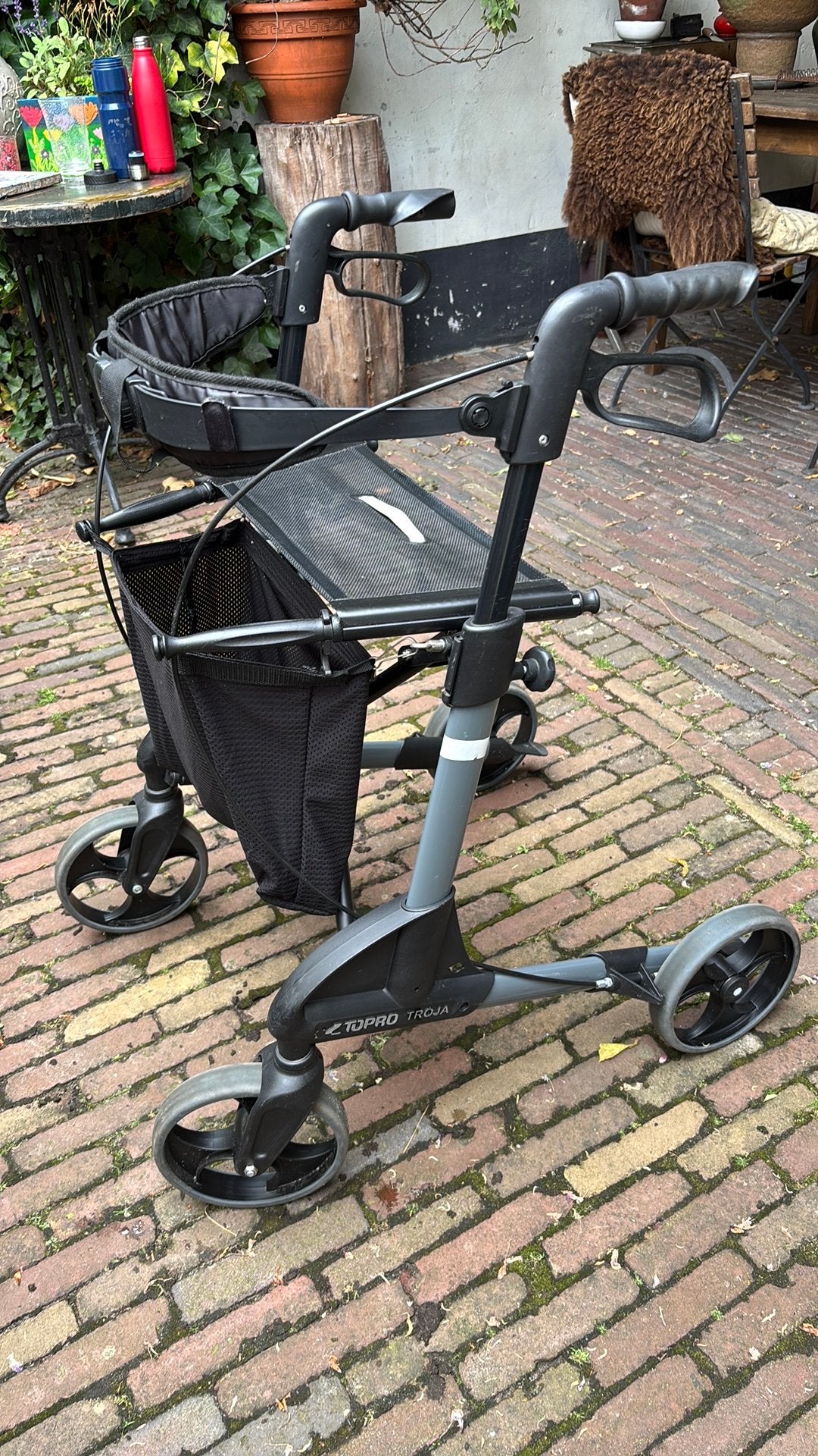 Topro troja rollator grijs in hele goede staat., Ophalen, Opvouwbaar, Gebruikt