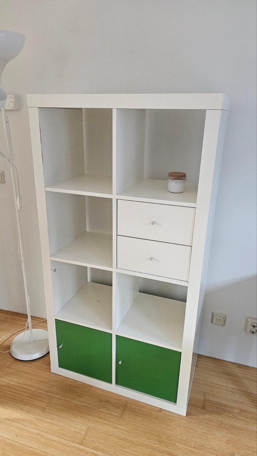 witte kallax open kast ikea met 2 ladens en 2 kastjes wit, Ophalen of Verzenden, 25 tot 50 cm, 50 tot 100 cm, Minder dan 100 cm