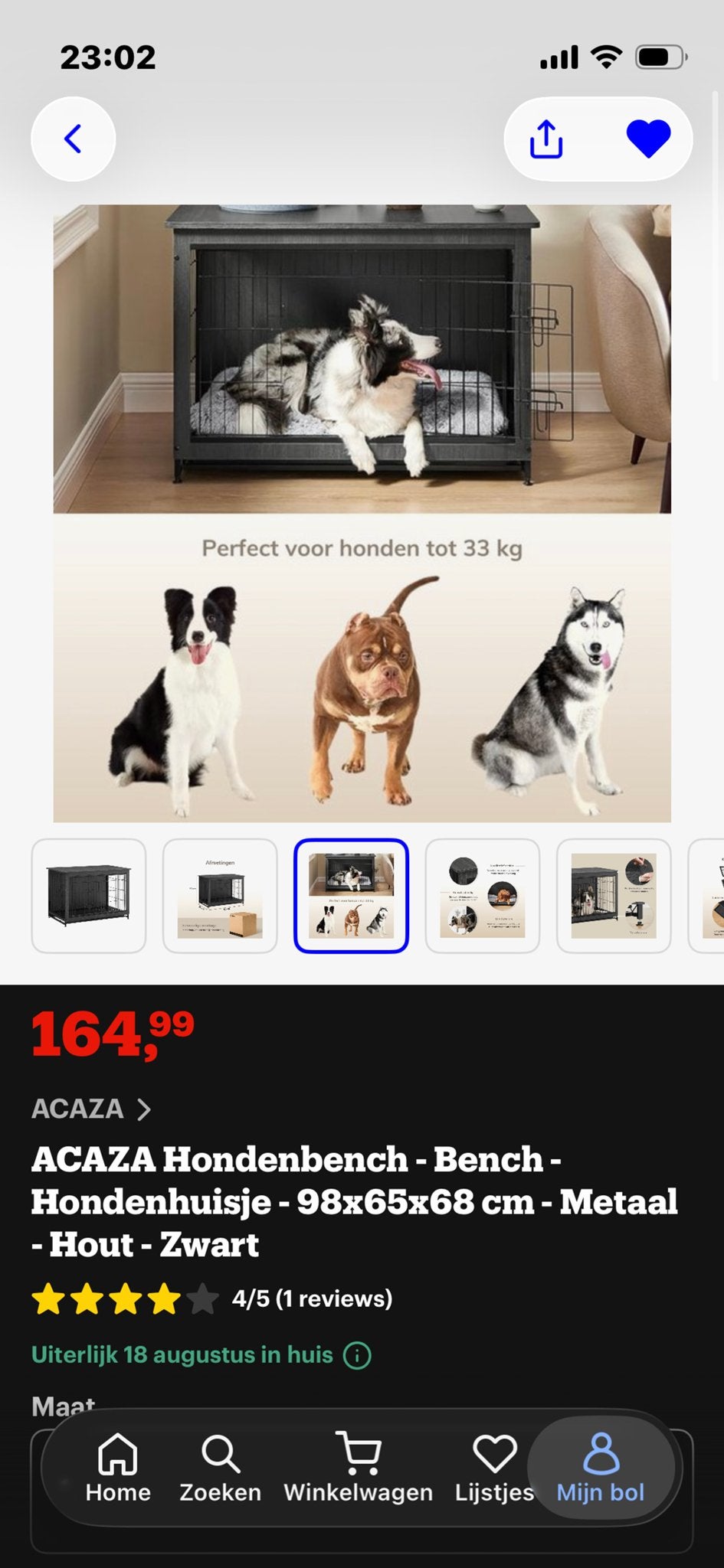 Mooie Bench, Dieren en Toebehoren, Hondenbenches, Ophalen, Zo goed als nieuw