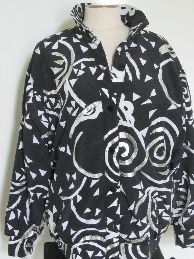 Yarell jasje, gewatteerd, jaren 80, maat 40, Kleding | Dames, Maat 38/40 (M), Yarell, Zwart, Ophalen of Verzenden