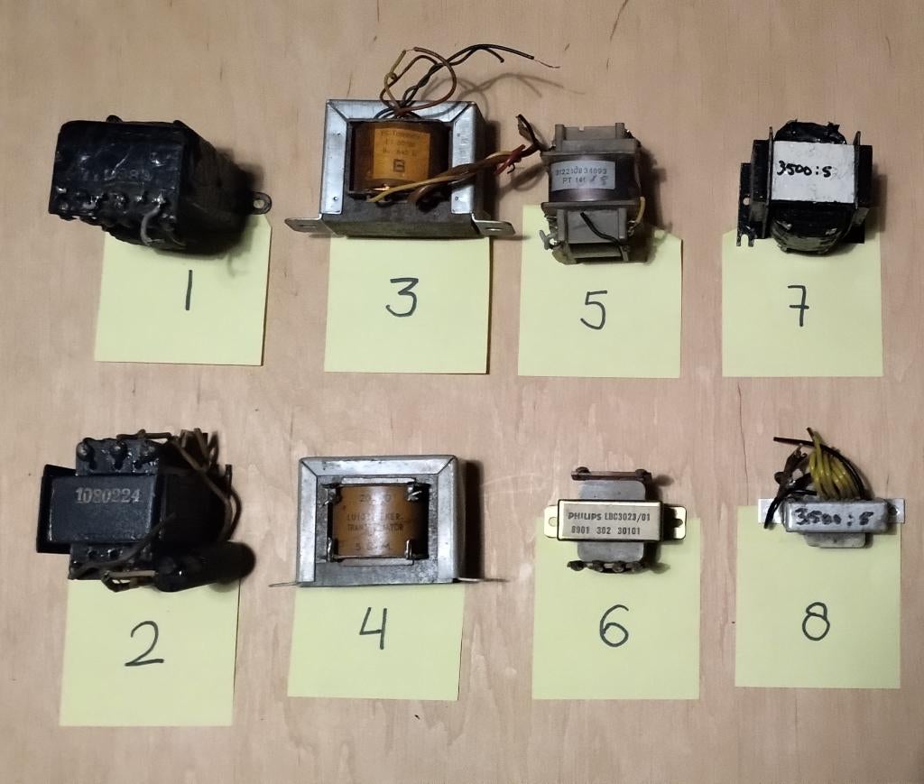 Transformator trafo tbv luidspreker 9 stuks zie omschrijving, Ophalen of Verzenden, Gebruikt