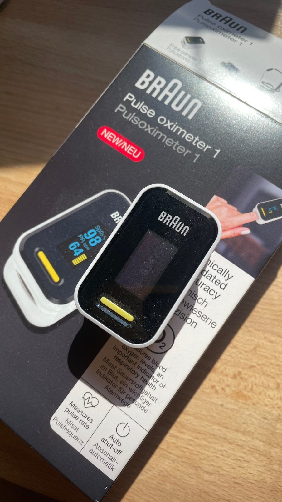 Braun pulse oximeter 1, Sport en Fitness, Ophalen of Verzenden, Zo goed als nieuw, Overige merken