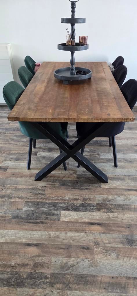 Mooie grote eettafel., Huis en Inrichting, Tafels | Eettafels, Gebruikt, 50 tot 100 cm, 200 cm of meer, Rechthoekig, Ophalen