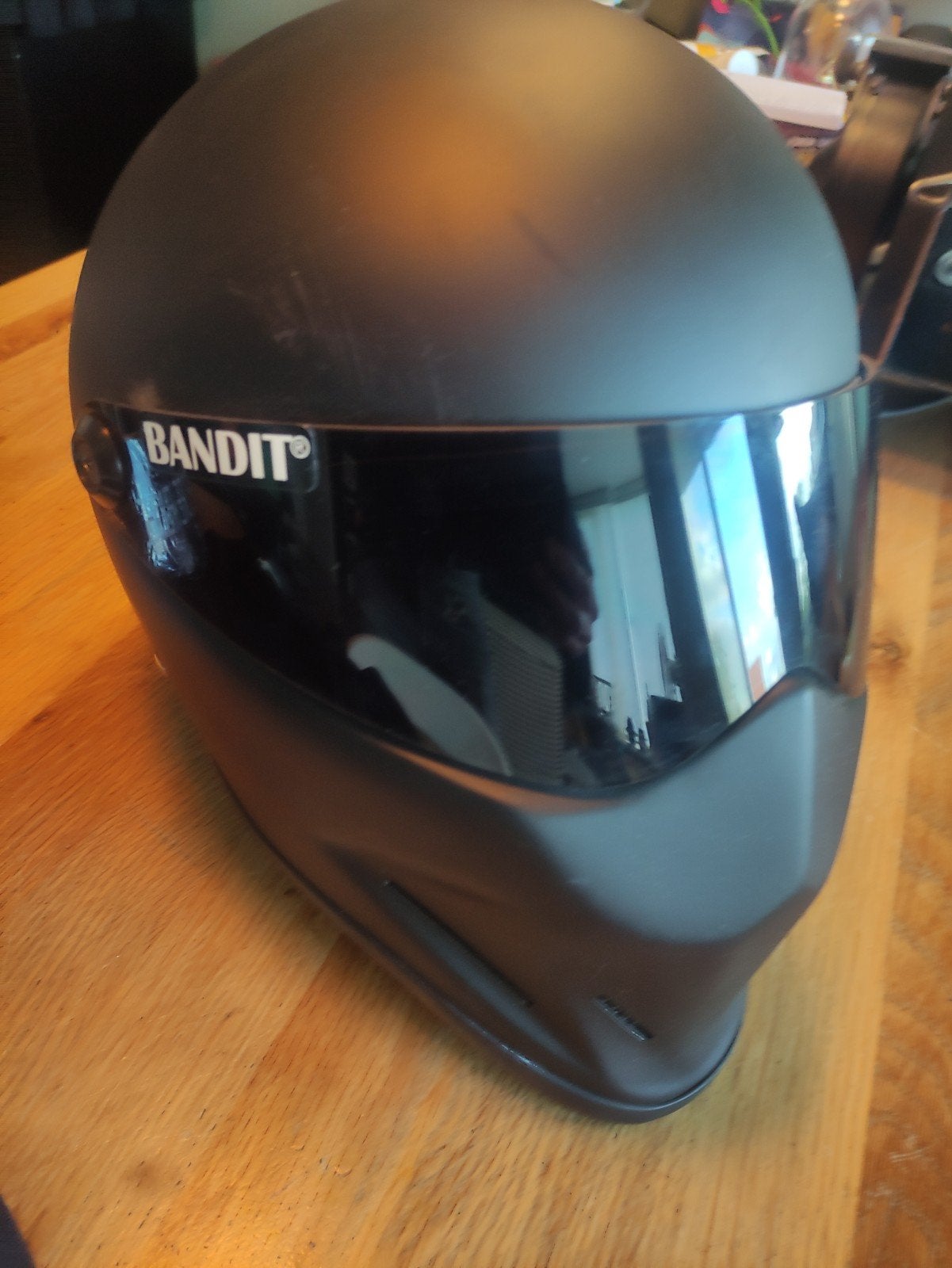 Bandit motorhelm - Mat zwart - Maat L, Motoren, Heren, Integraalhelm, L, Tweedehands