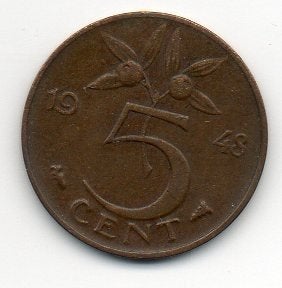 Stuiver Wilhelmina  periode, Ophalen of Verzenden, Koningin Wilhelmina, 5 cent, Losse munt