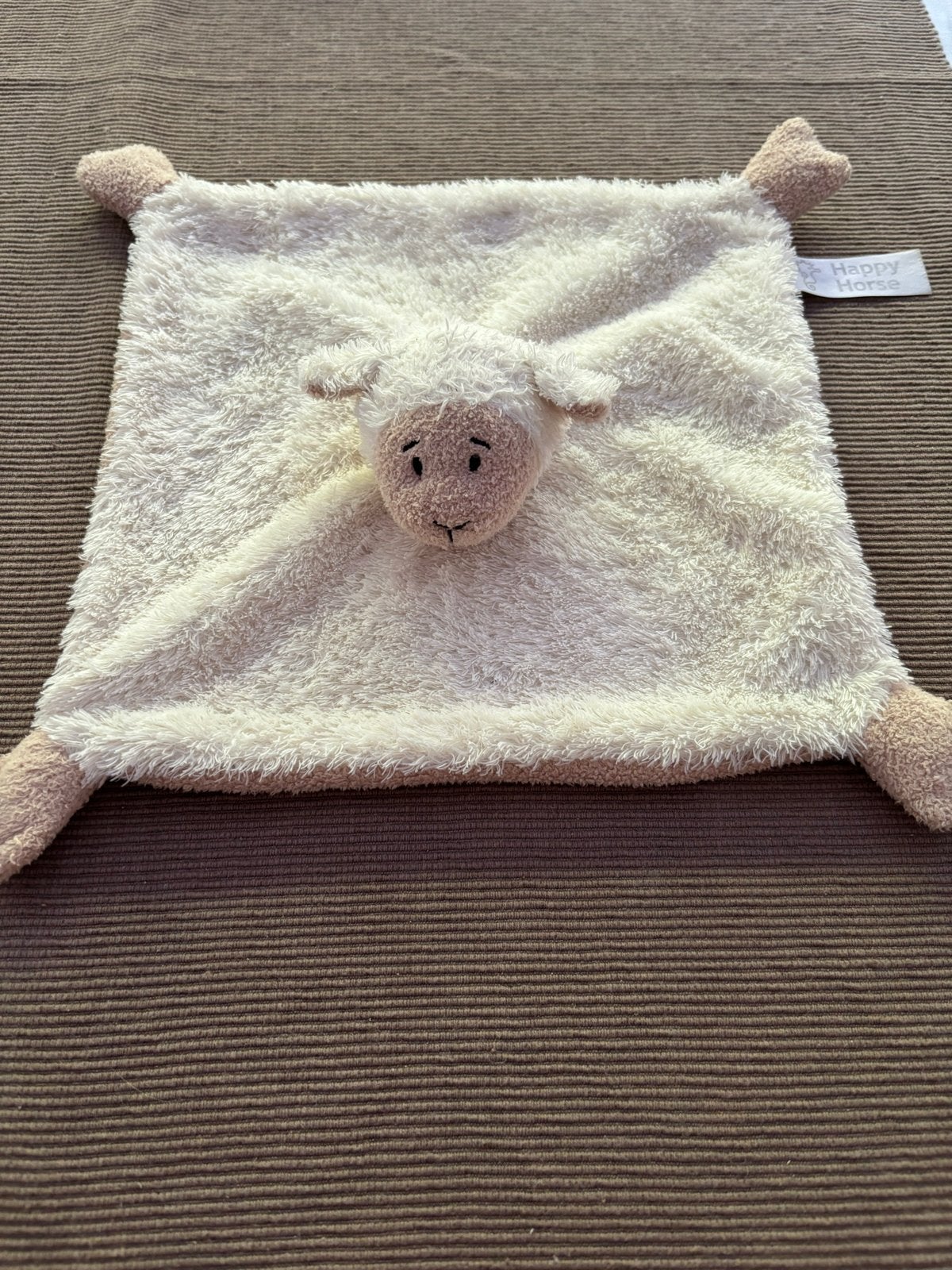 Happy Horse Knuffeldoekje Schaap ecru met label zijkant!, Kinderen en Baby's, Speelgoed | Knuffels en Pluche, Ophalen of Verzenden