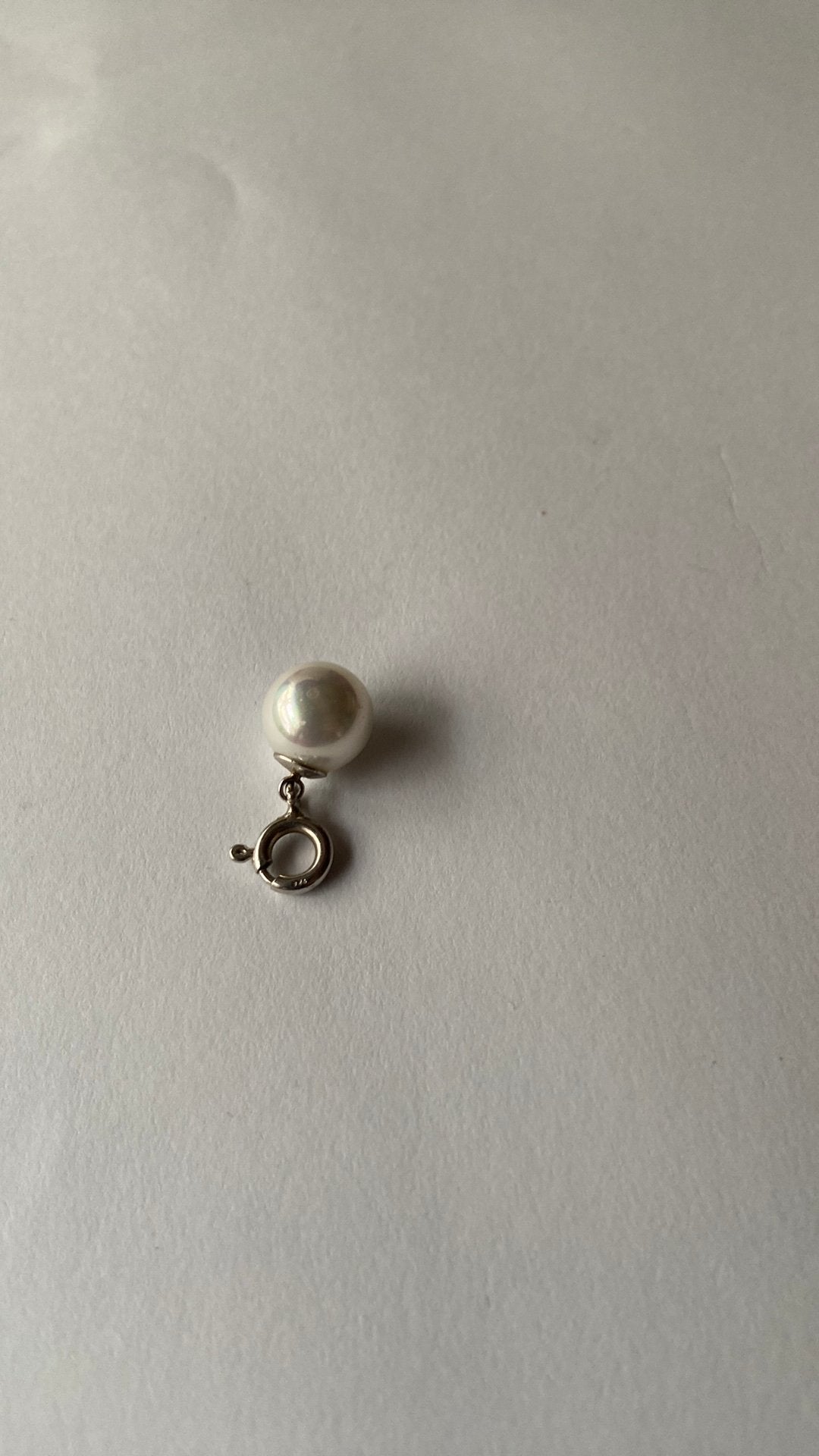 Bedel echte parel met zilveren slot gemerkt 925, Sieraden, Tassen en Uiterlijk, Antieke sieraden, Ophalen of Verzenden, Zilver