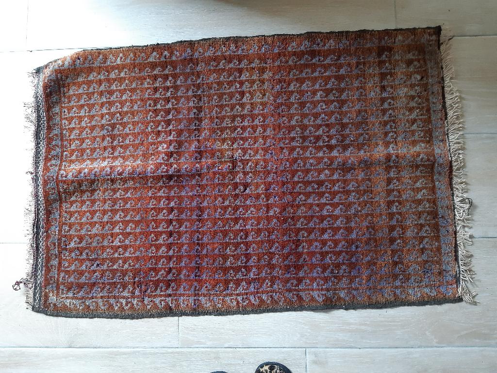 Authentiek Perzisch tapijt handgeknoopt, 91 x 60 cm, Ophalen of Verzenden