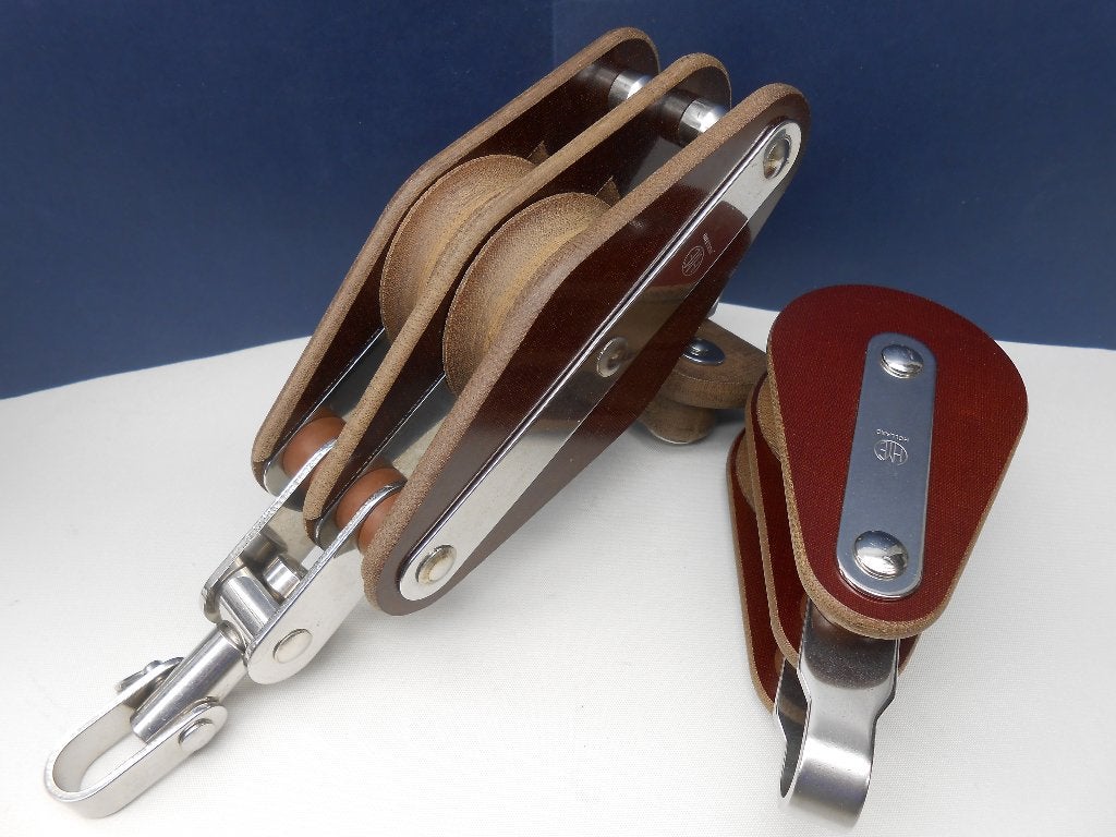 Tufnol Grootschoot blokken set, 2 + 2-schijfs, 14 - 16 mm, Watersport en Boten, Ophalen of Verzenden, Nieuw, Lijn of Blok
