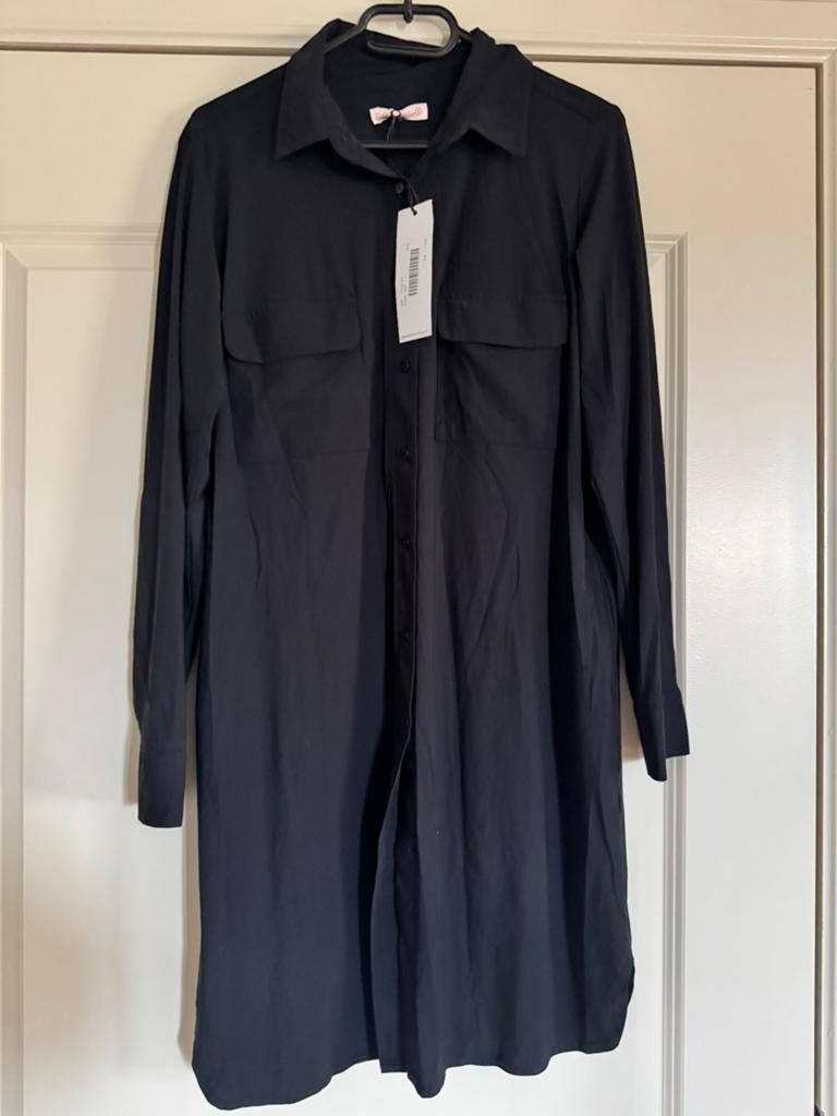 Studio Anneloes lange blouse/ jurk zwart travelstof maat S, Zwart, Nieuw, Ophalen of Verzenden, Knielengte