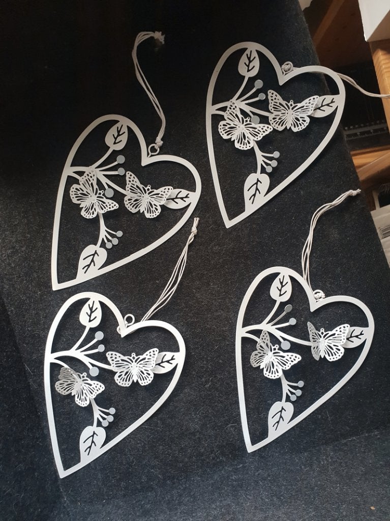 vlinder decoratie - tuin - trouwdag versiering - raamhanger, Ophalen of Verzenden, Nieuw, Wit, Metaal