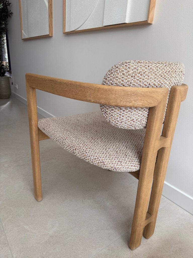 Eetkamerstoelen japandi - Goossens - 100 euro per stoel, Huis en Inrichting, Stoelen, Ophalen, Bruin, Zo goed als nieuw, Vijf, Zes of meer stoelen