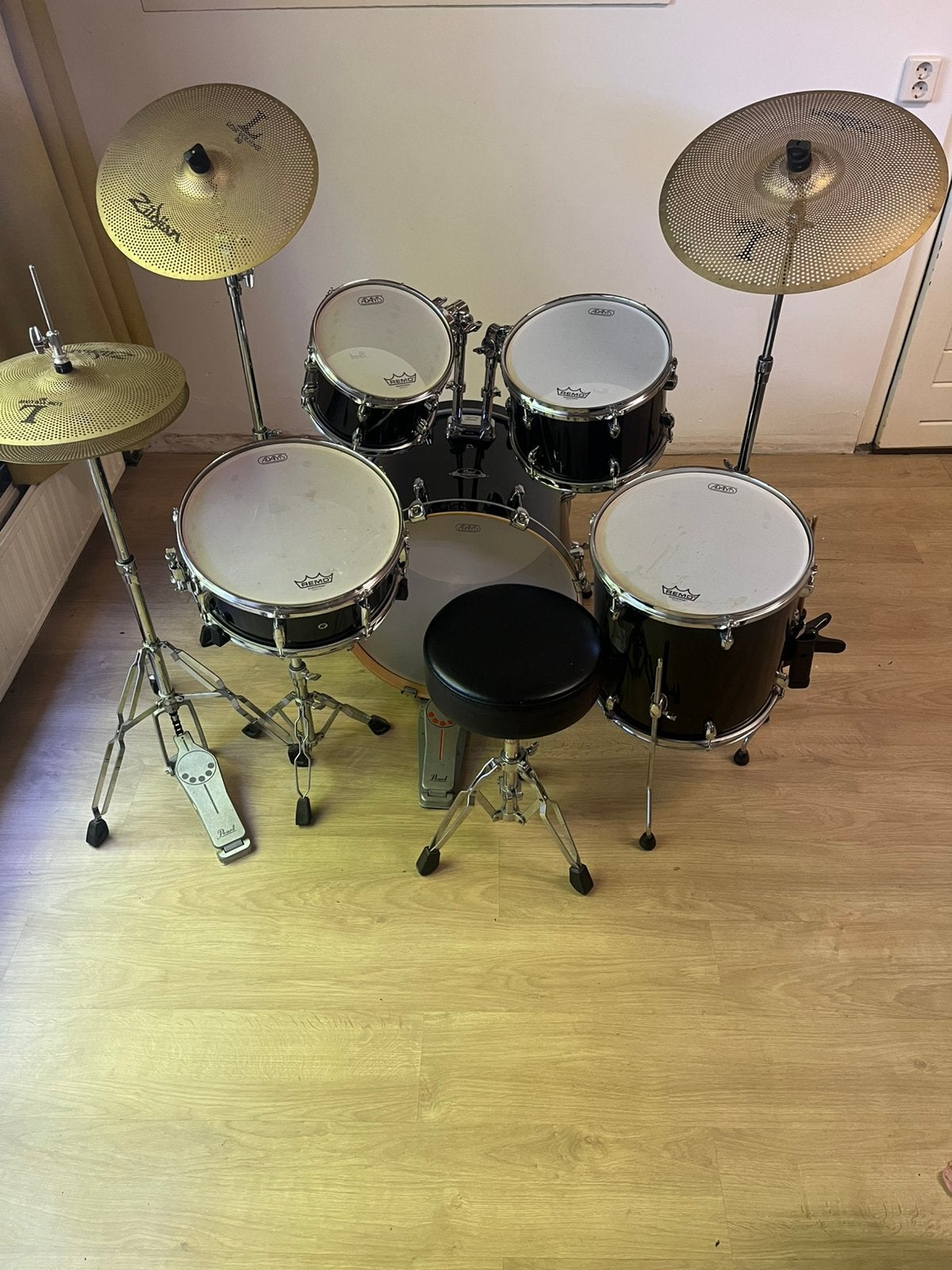 Pearl drumstel zwart, Ophalen, Zo goed als nieuw, Pearl