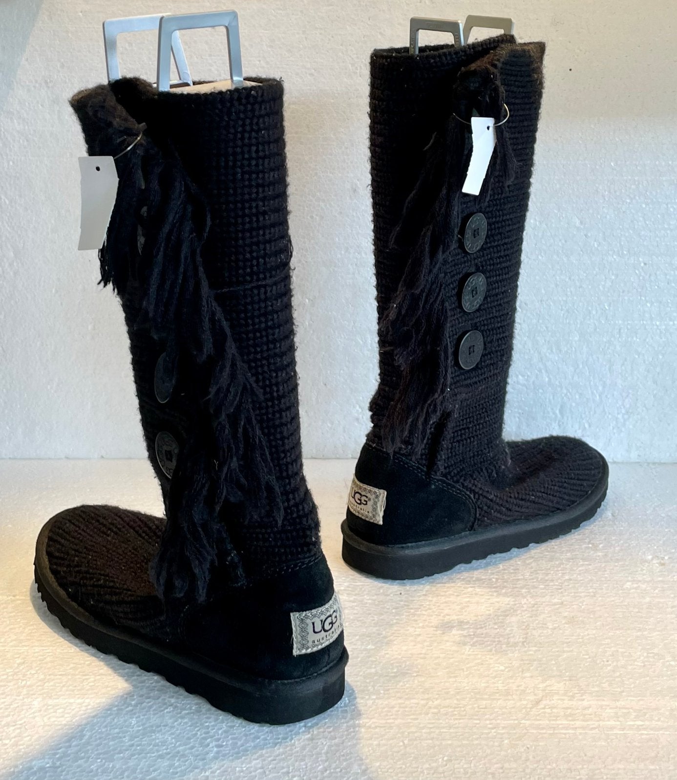 Ugg Cardy bohemien warme hoge laarzen zwart 39 / 40, Kleding | Dames, Ophalen of Verzenden, Zwart, Hoge laarzen