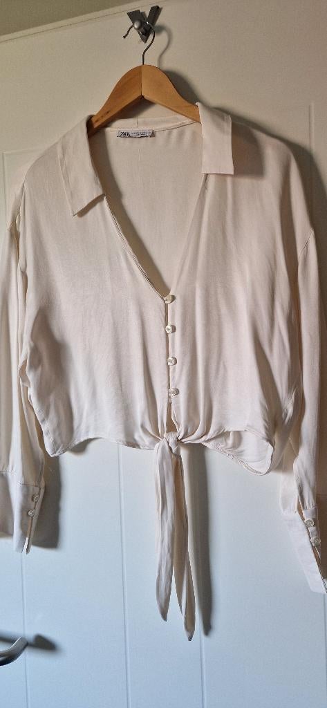 Zara korte strik blouse xs, Overige kleuren, Zara, Ophalen of Verzenden, Zo goed als nieuw