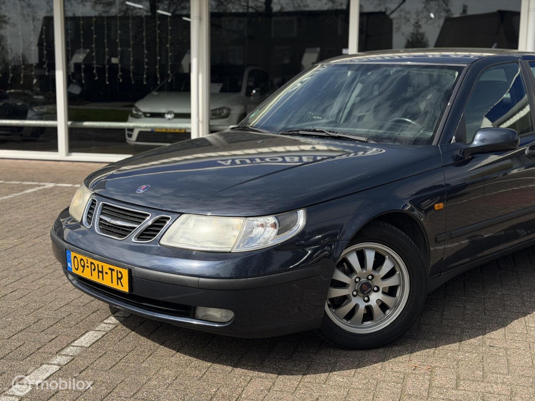 Saab 9-5 2.0t Arc|Automaat|Camera|Trekhaak|Navi|, Auto's, Voorwielaandrijving, 4 cilinders, 150 pk, Blauw