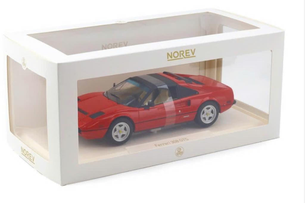 Ferrari 308 GTS ‘82 Rood Magnum TV serie 1/18 NOREV R 187930, Hobby en Vrije tijd, Modelauto's | 1:18, Verzenden, Nieuw, Auto