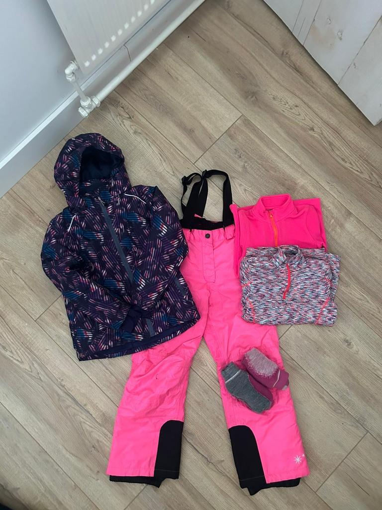 Ski setje maat 122/128 - Jas, broek, fleeces en sokken, Ophalen of Verzenden, Gedragen, Maat 34 (XS) of kleiner, Pak