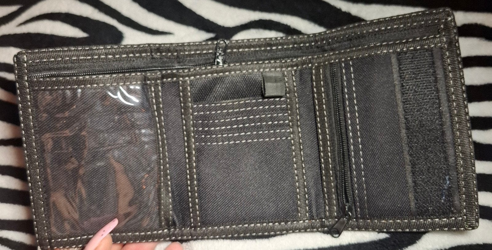 Nieuwe jeans portemonnee met klittenband sluiting, Ophalen of Verzenden, Nieuw, Blauw, Overige merken