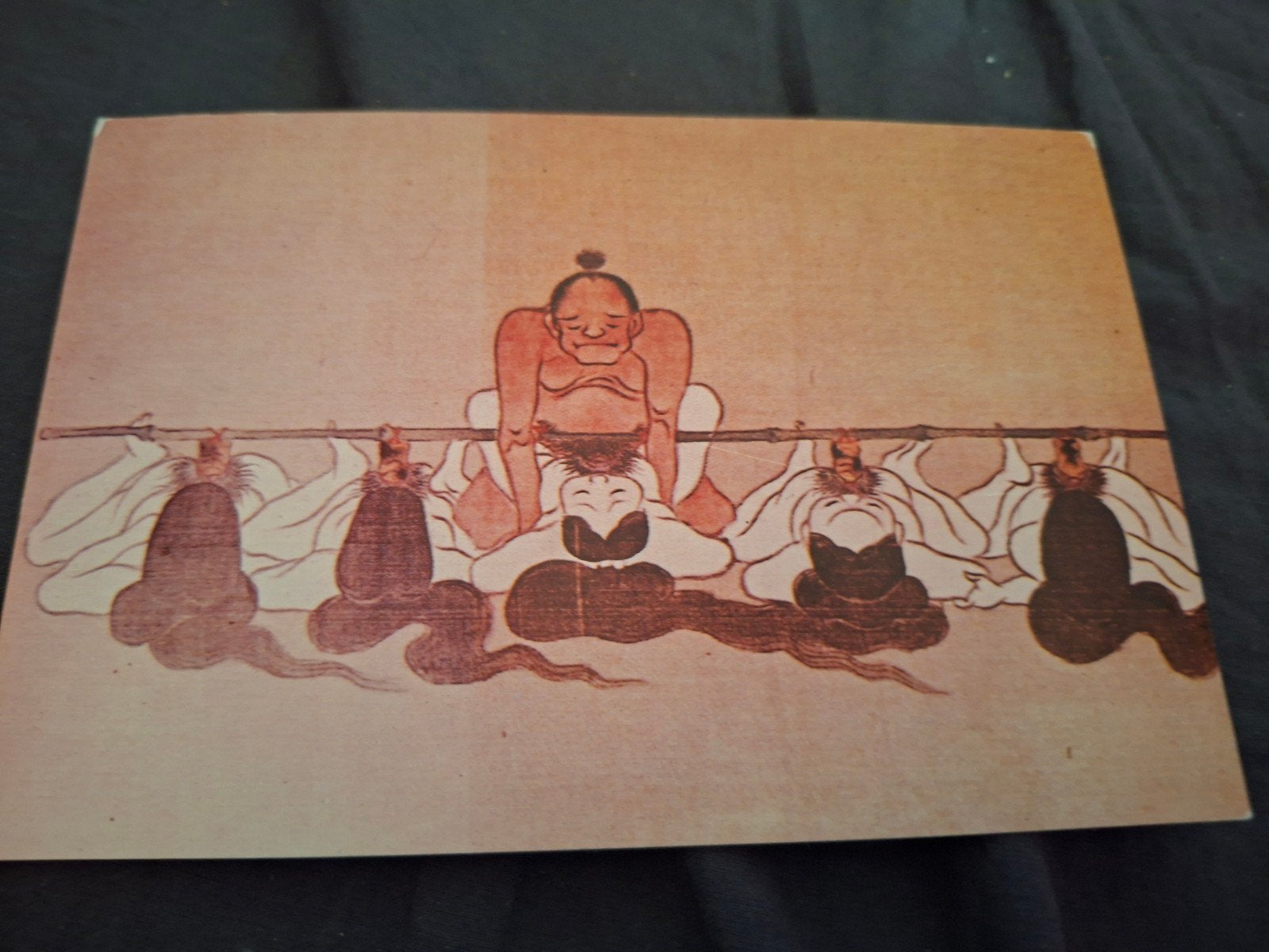 Japanse Houtsnede: Sumoworstelaars en Acrobaten, Ophalen, Schilderij, Papier/karton, Japan