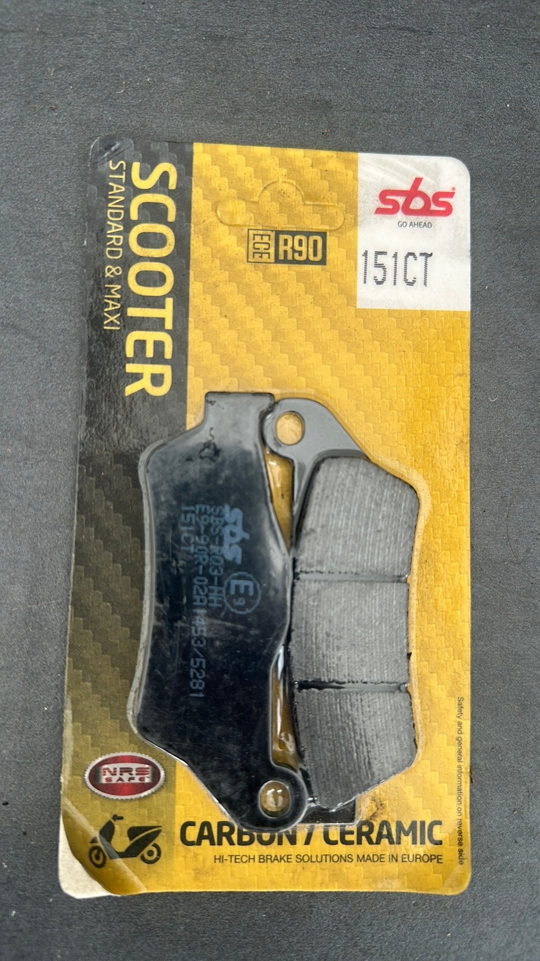 Remblokken scooter carbon/ceramic 151CT, Ophalen of Verzenden, Nieuw