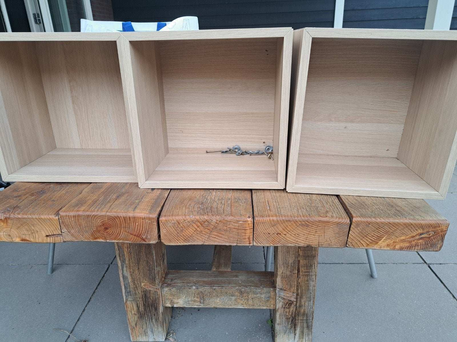 3x ikea eket kastje wandkast wandplank, Ophalen, Gebruikt