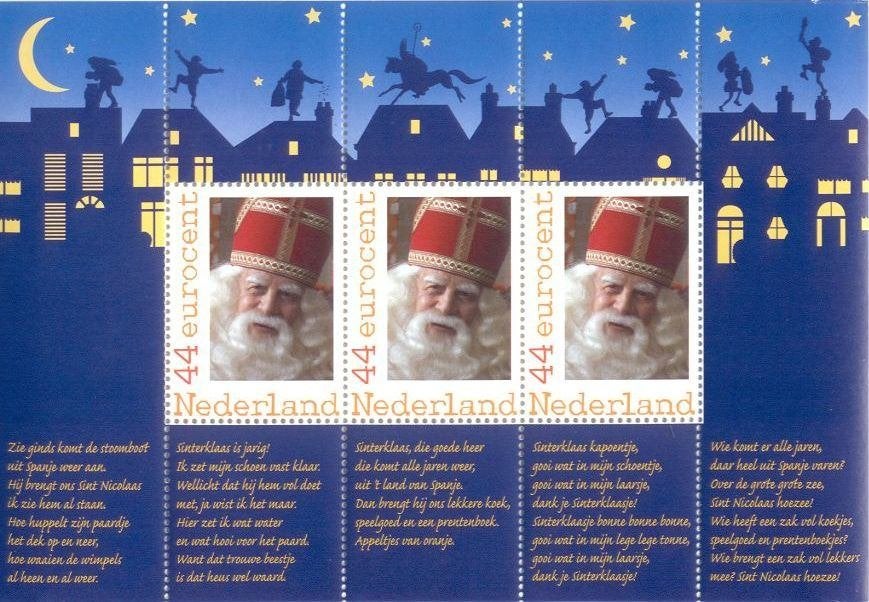 vel persoonlijke zegels postfris sinterklaas, Postzegels en Munten, Postzegels | Nederland, Ophalen of Verzenden, Na 1940, Postfris