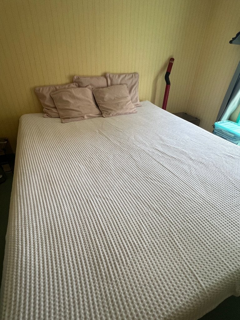 IKEA Sultan bed 180x220 cm (extra lang) met extra hoge poten, Ophalen, Overige materialen, Gebruikt, Tweepersoons